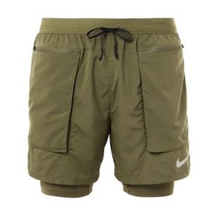 Green Flex Stride 2-in-1 Dri-fit Mesh Shorts